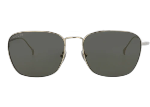 Gucci Square-Frame Metal Sunglasses Gold/Gold/Grey (GG1183S-30013463-005)