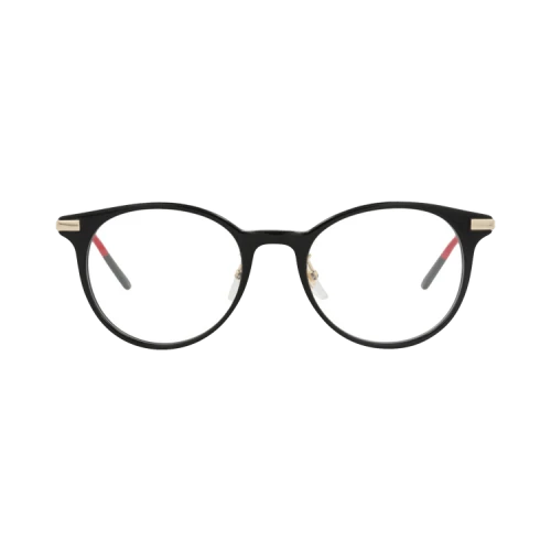 Gucci Round-Frame Acetate Optical Frames 'Black Gold Transparent'