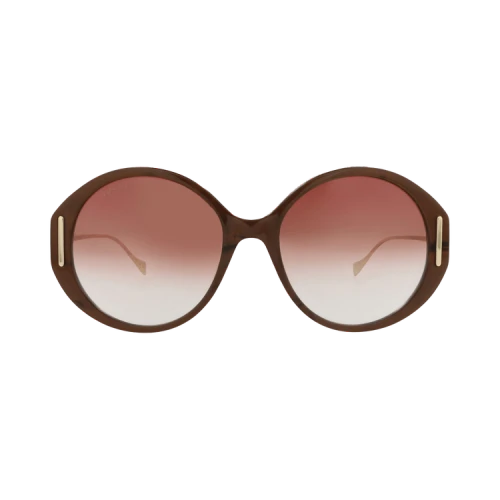 Gucci Sunglasses Round-Frame Acetate Bron Gold Red (GG1202S-30013407-004)