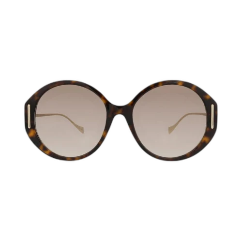 Gucci Round Sunglasses 'Havana/Gold/Brown'