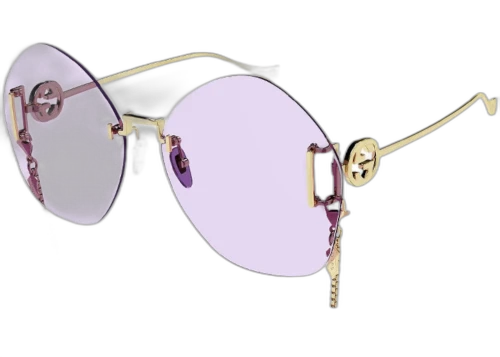 Gucci Geometric Sunglasses Gold/Gold (GG1203S 001)