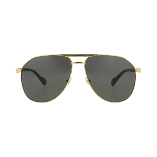 Gucci Aviator-Frame Metal Sunglasses Gold Gold Grey (GG1220S-30013416-001)