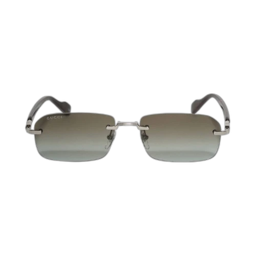 Gucci Rectangular Sunglasses 'Silver'