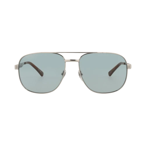 Gucci Sunglasses Aviator-Frame Metal Silver Silver Green (GG1223S-30013480-004)