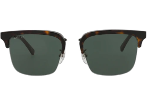 Gucci Square-Frame Acetate Sunglasses Havana/Silver/Green (GG1226S-30013483-003)