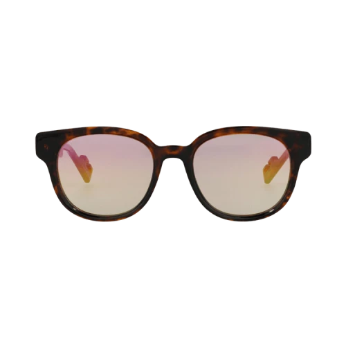 Gucci Round-Frame Injection Sunglasses 'Havana Havana Pink'