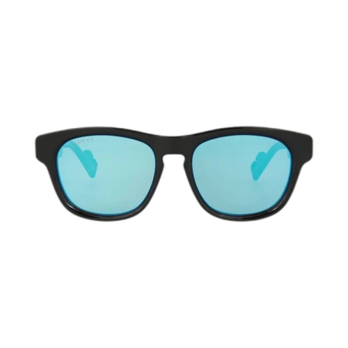 Gucci Round Injection Sunglasses 'Black/Blue'