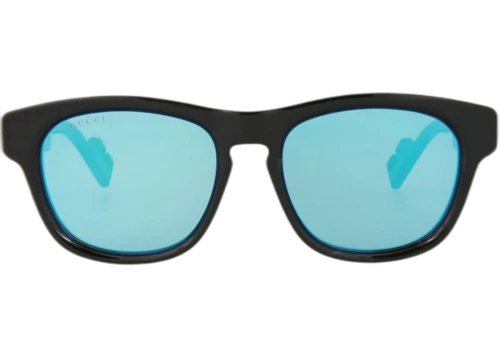 Gucci Round-Frame Injection Sunglasses Black Black Blue (GG1238S-30013508-002)