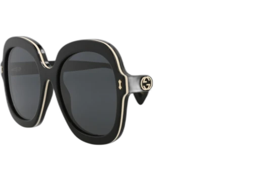 Gucci Round-Frame Acetate Sunglasses Black/Black/Grey (GG1240S-30013512-001)