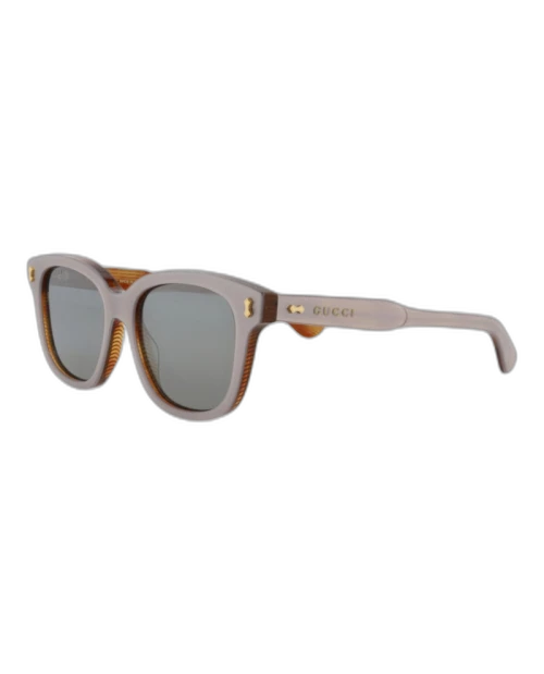 Gucci Square Rectangle Sunglasses Silver/Silver/Brown (GG1264S-30013834-004)