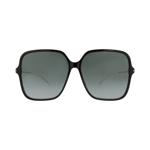 Gucci Square-Frame Recycled Acetate Sunglasses Black Gold Grey (GG1267SA-30013950-001)
