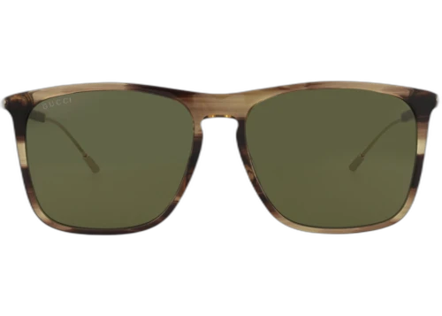 Gucci Square-Frame Recycled Acetate Sunglasses Havana/Gold/Green (GG1269S-30013857-003)