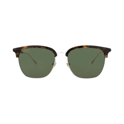 Gucci Square Sunglasses 'Havana/Gold/Green'
