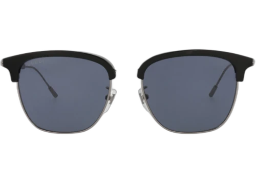 Gucci Round-Frame Recycled Acetate Sunglasses Black/Ruthenium/Blue (GG1275SA-30013860-003)
