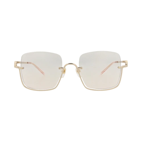 Gucci Square-Frame Metal Sunglasses 'Gold Gold Yellow'
