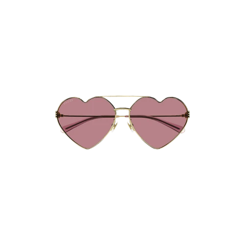 Gucci Heart Frame Sunglasses 'Gold'