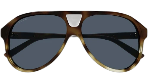 Gucci Tortoise Acetate Aviator Frame Sunglasses Havana/Grey (GG1286S-004-FR)