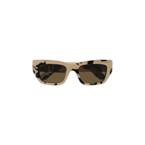 Gucci Rectangular Frame Sunglasses 'Havana'