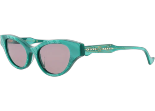 Gucci Cat Eye Sunglasses Green Green Violet (GG1298S-30013901-003)