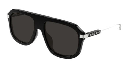 Gucci Acetate Aviator Frame Sunglasses Black/Grey (GG1309S-005-FR)
