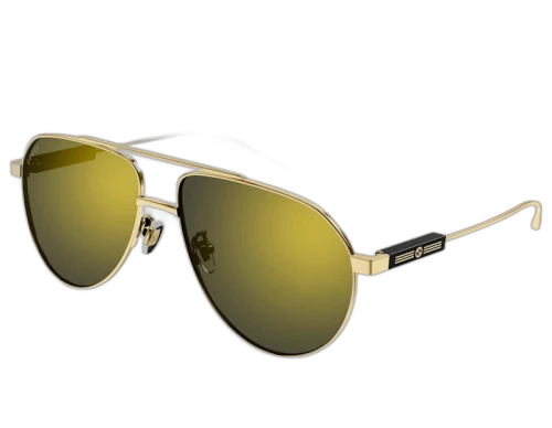 Gucci Pilot Mirrored Sunglasses Yellow/Gold (GG1311S-002-61)