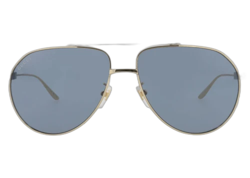 Gucci Aviator-Frame Metal Sunglasses Gold/Gold/Grey (GG1311S-30013897-003)