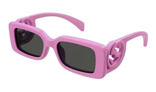 Gucci Rectangle Frame Sunglasses Pink/Brown (GG1325S-006-54)