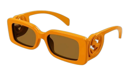 Gucci Rectangle Frame Sunglasses Orange/Brown (GG1325S-008-54)
