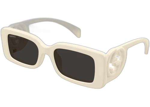 Gucci Rectangle Sunglasses Ivory White (GG1325S-013-54)