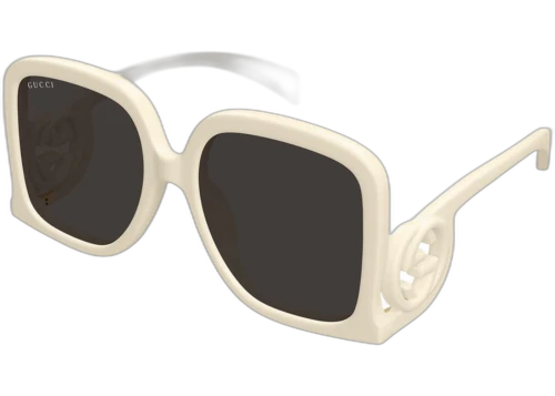 Gucci Square Sunglasses Ivory White Grey (GG1326S-009-58)