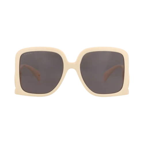 Gucci Square-Frame Injection Sunglasses 'Ivory Ivory Grey'