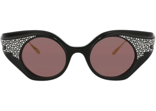 Gucci Cat Eye-Frame Recycled Acetate Sunglasses Black/Gold/Brown (GG1327S-30013927-001)