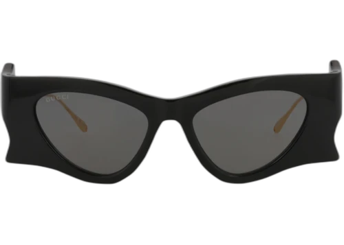 Gucci Cat Eye-Frame Recycled Acetate Sunglasses Black/Gold/Grey (GG1328S-30013923-001)