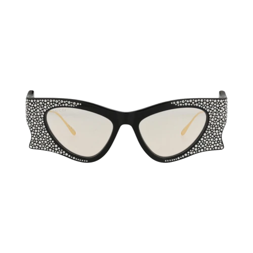 Gucci Cat Eye-Frame Recycled Acetate Sunglasses Black Gold Yellow (GG1328S-30013923-004)