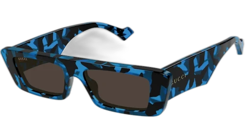 Gucci Tortoise Flattop Frame Sunglasses Blue/Black/Havana (GG1331S-004-FR)