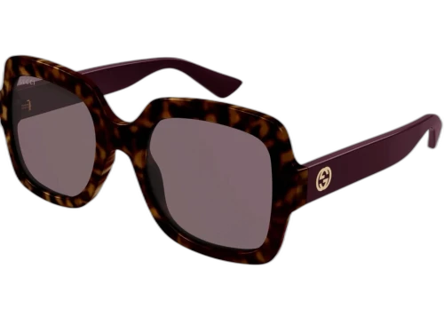 Gucci Rectangular Sunglasses Havana/Violet (GG1337S-009)