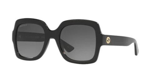 Gucci GG Logo Rectangle Sunglasses Black/Gold (GG1337S 002)