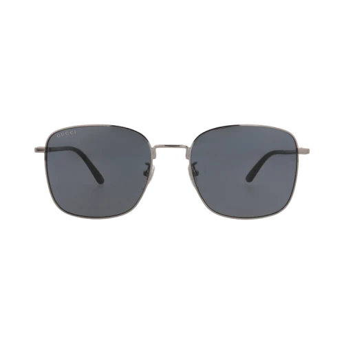 Gucci Square-Frame Metal Sunglasses 'Ruthenium/Black/Grey'