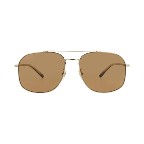 Gucci Aviator-Frame Metal Sunglasses GOLD HAVANA BROWN (GG1351S-30013912-005)