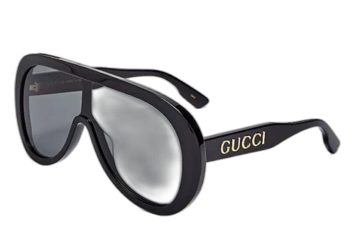 Gucci Mask Sunglasses Black/Gold (GG1370S 001)
