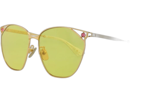 Gucci Cat Eye Sunglasses Gold/Gold/Yellow (GG1375SA-30014208-002)