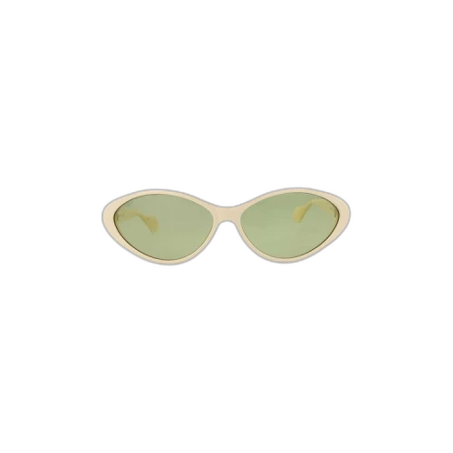 Gucci Wrap Around Sunglasses 'Ivory/Green'