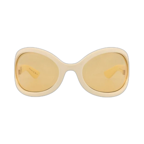 Gucci Shield Injection Sunglasses 'White/Yellow'