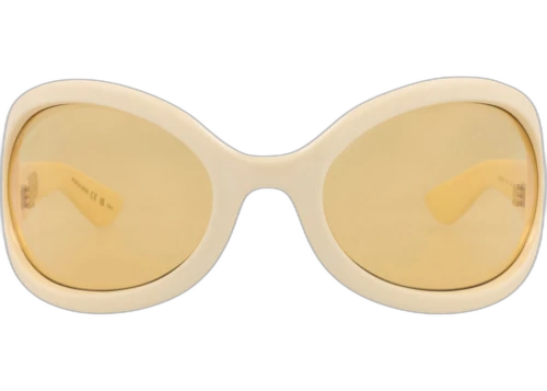 Gucci Shield-Frame Injection Sunglasses White/White/Yellow (GG1381S-30014360-004)