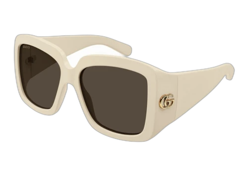 Gucci GG Corner Sunglasses Ivory/Brown (GG1402SA-004)
