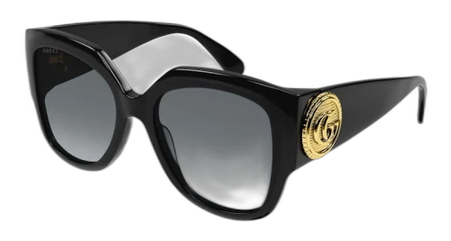 Gucci Oversized Square Frame Sunglasses Black/Grey (GG1407S-001-FR)