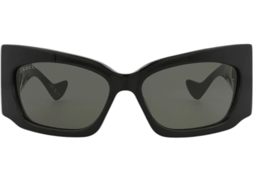 Gucci Shield-Frame Recycled Acetate Sunglasses Black Black Grey (GG1412S-30014422-001)