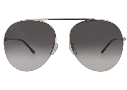 Gucci Aviator-Frame Metal Sunglasses Gold/Gold/Grey (GG1413S-30014423-001)