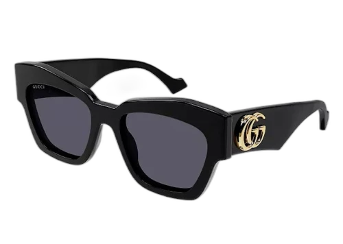 Gucci Cat Eye Sunglasses Black/Gold (GG1422S 001)