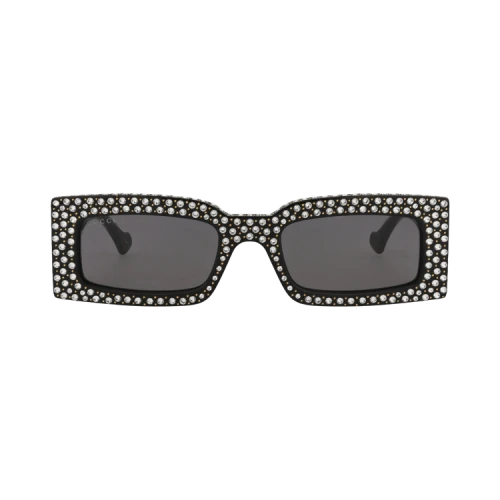 Gucci Square-Frame Recycled Acetate Sunglasses Black Black Grey (GG1425S-30014487-005)